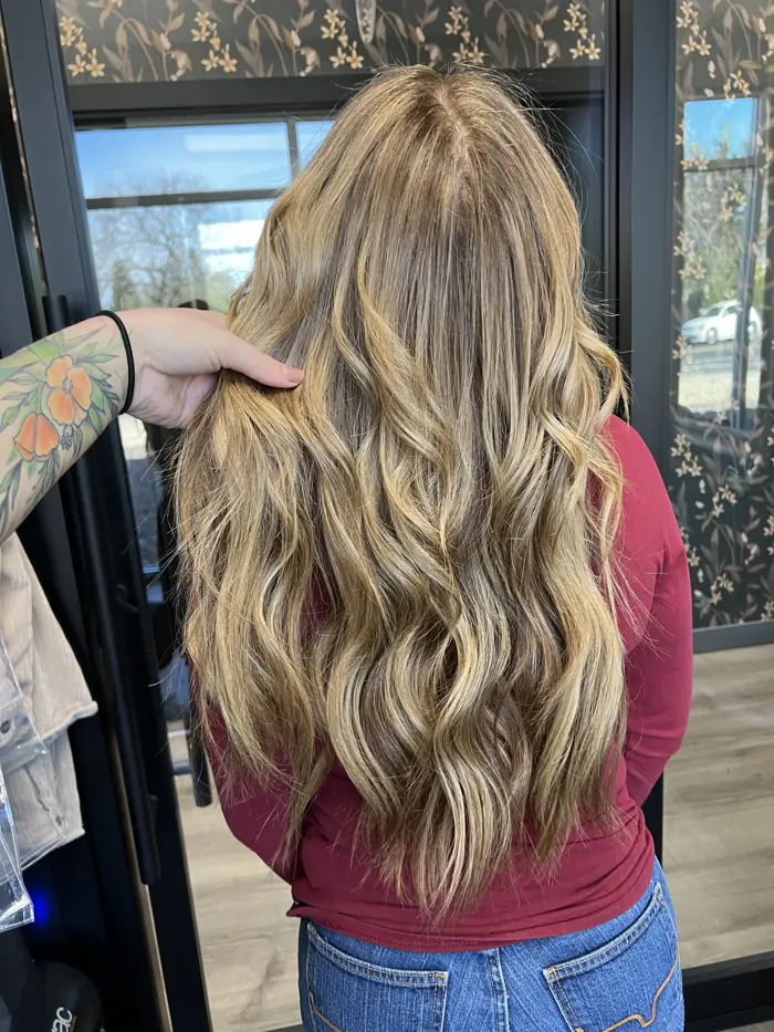 Honey blonde curls